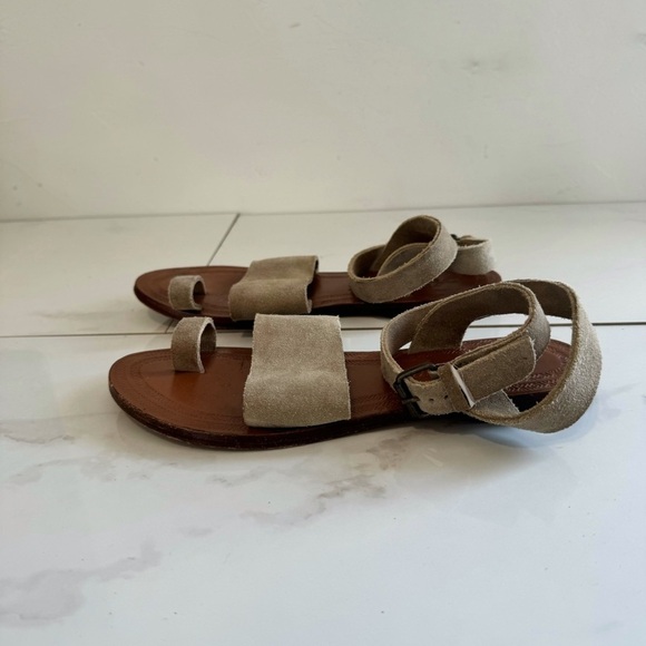 Free People Torrance Suede Ankle Strap Flat Sandals - Picture 3 of 6